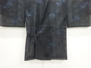 紗 光悦垣に笹模様織出し道中着